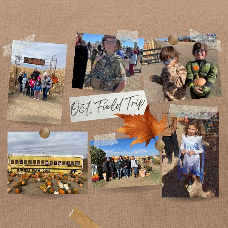 kids in the October field trip