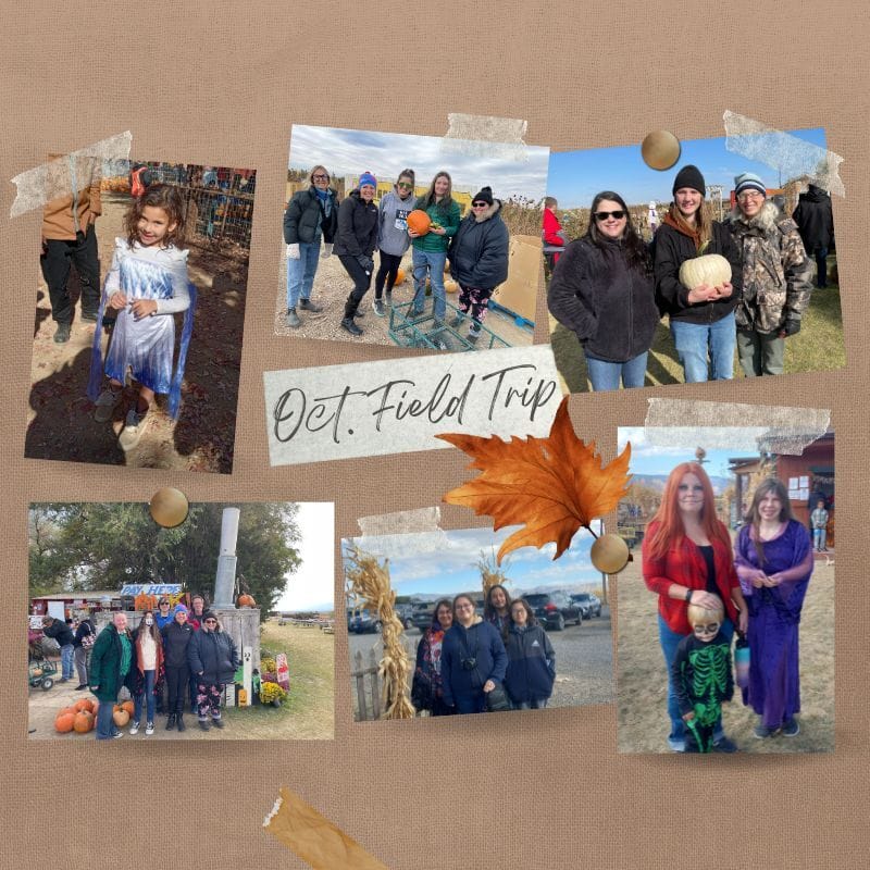 teachers, kids, families in the October field trip