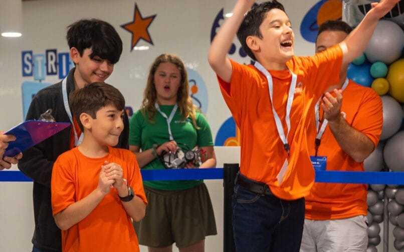 Students playing