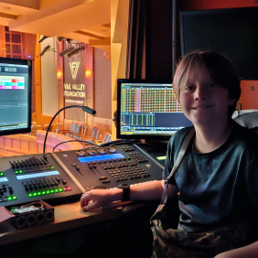 photo of owen and his setupr